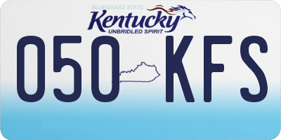 KY license plate 050KFS