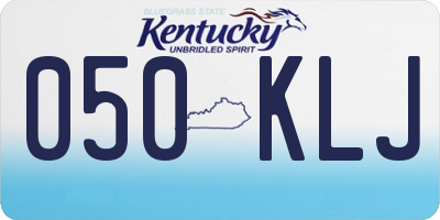 KY license plate 050KLJ