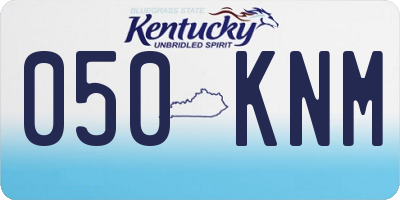 KY license plate 050KNM