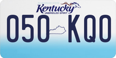 KY license plate 050KQO