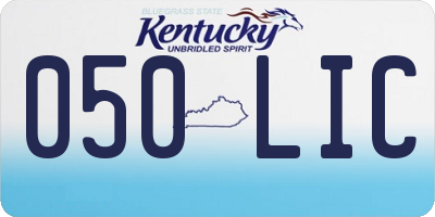 KY license plate 050LIC