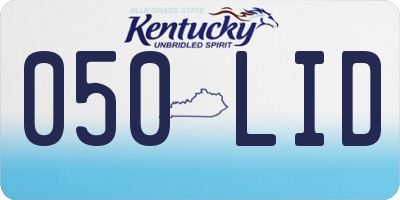 KY license plate 050LID