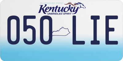 KY license plate 050LIE