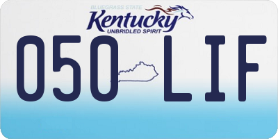 KY license plate 050LIF