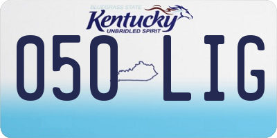 KY license plate 050LIG