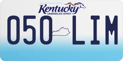 KY license plate 050LIM