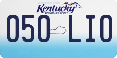 KY license plate 050LIO