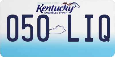 KY license plate 050LIQ
