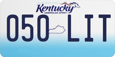 KY license plate 050LIT