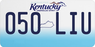 KY license plate 050LIU
