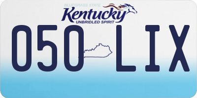 KY license plate 050LIX