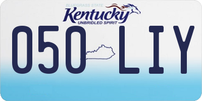 KY license plate 050LIY