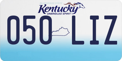 KY license plate 050LIZ
