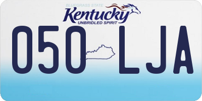 KY license plate 050LJA