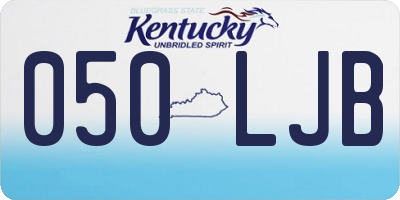 KY license plate 050LJB