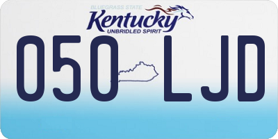 KY license plate 050LJD