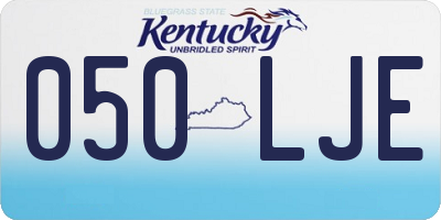 KY license plate 050LJE