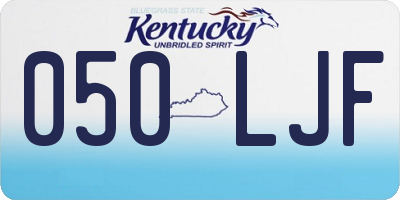 KY license plate 050LJF