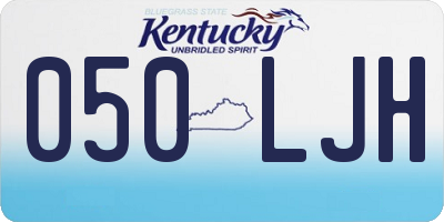 KY license plate 050LJH