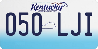 KY license plate 050LJI