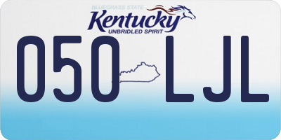 KY license plate 050LJL