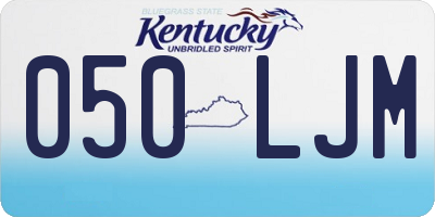 KY license plate 050LJM