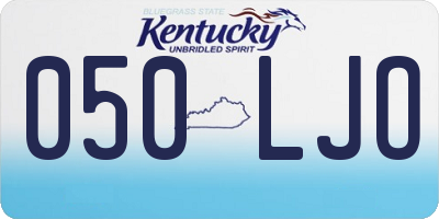 KY license plate 050LJO