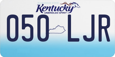 KY license plate 050LJR