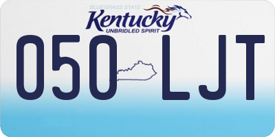 KY license plate 050LJT