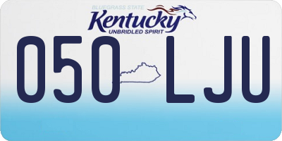 KY license plate 050LJU