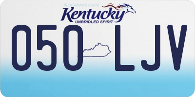KY license plate 050LJV