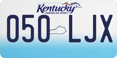 KY license plate 050LJX
