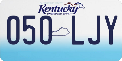 KY license plate 050LJY