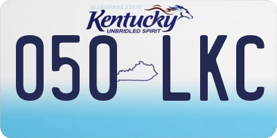KY license plate 050LKC