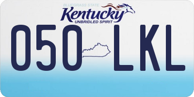 KY license plate 050LKL