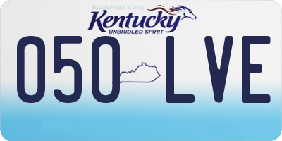KY license plate 050LVE
