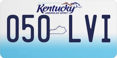 KY license plate 050LVI