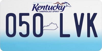 KY license plate 050LVK