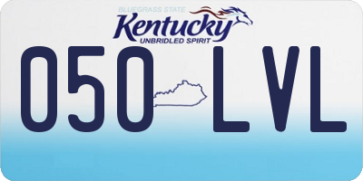 KY license plate 050LVL