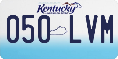 KY license plate 050LVM