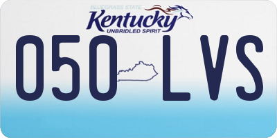 KY license plate 050LVS