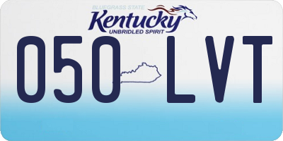 KY license plate 050LVT