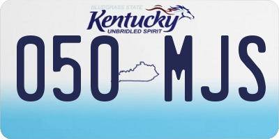 KY license plate 050MJS