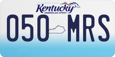 KY license plate 050MRS