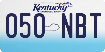 KY license plate 050NBT