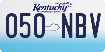 KY license plate 050NBV