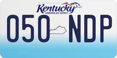 KY license plate 050NDP