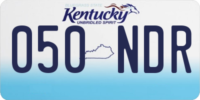 KY license plate 050NDR