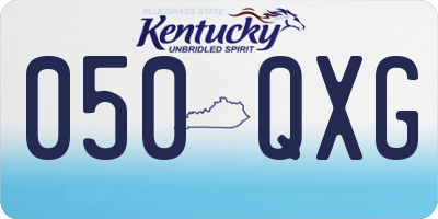 KY license plate 050QXG