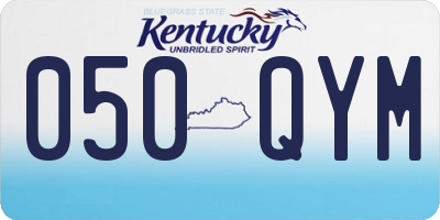 KY license plate 050QYM